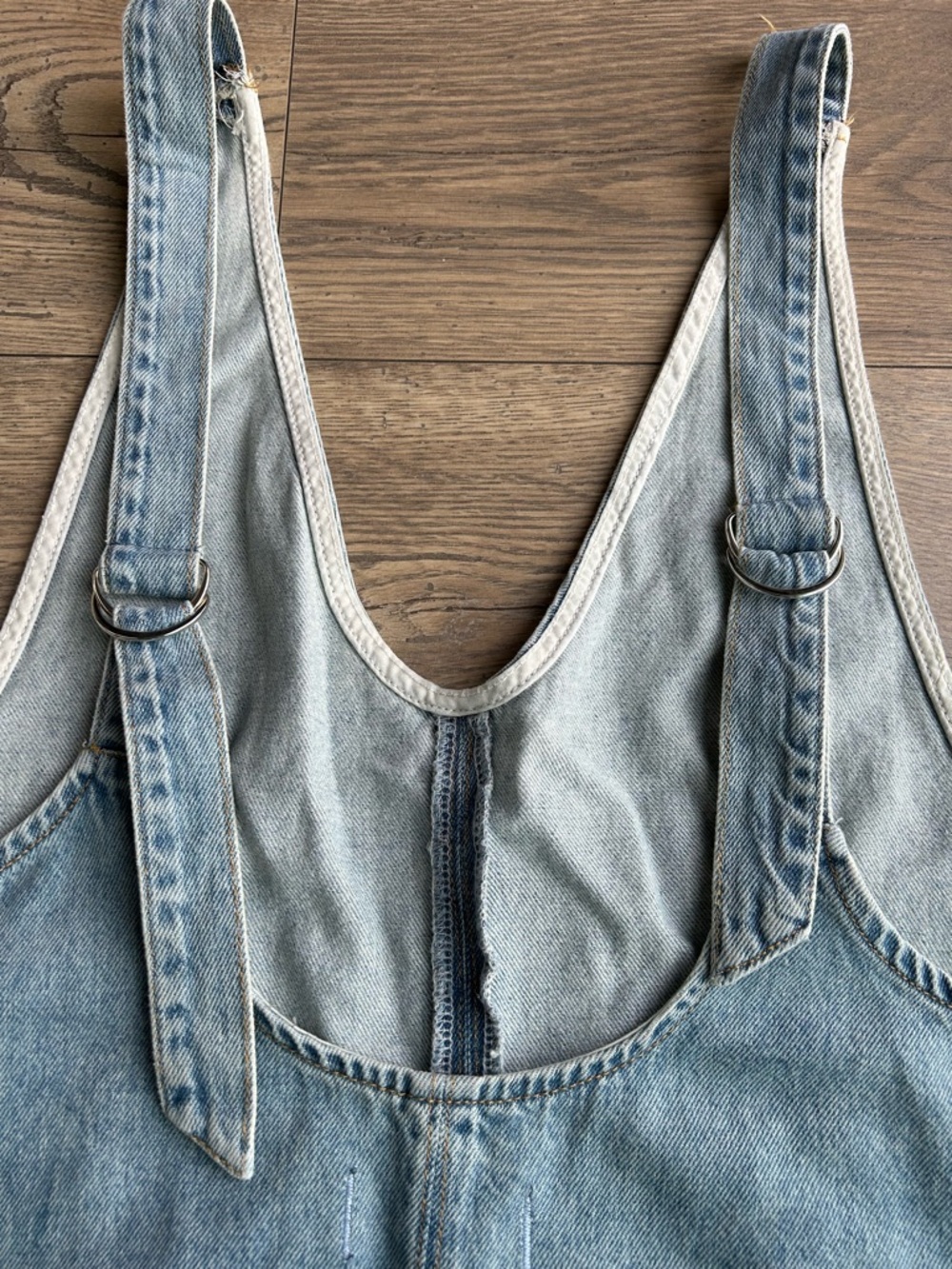 We the Free Denim Short Overalls Romper - Blue - Picture 9 of 9